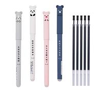 Erasable Gel Pens Ballpoint 0.35mm 4/8/12pcs Rollerball Pens Cute Cartoon Animal Erasable Ink Gel Pen, for Student Gift Stationery Office Supplies (4pc)