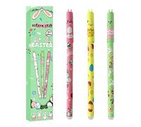 Erasable Gel Pens, Easter Bunny Cute School Supplies, 3 Pieces Mistakes Disappear Gel Ink Pen, Students, Planner, Paper, Notebook, Drawing