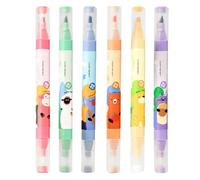 Erasable Highlighter,Erasable Double Head Animal Pattern Highlighters | Kids Markers for Coloring - for Students Adult Journaling Drawing Study Notes School Office Handicrafts Bible Planner