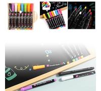 Erasable Light Board Pen with Water Soluble Liquid Chalk Colourful LED Blackboard Highlighter for Luminous Lettering Refillable 50ml Ink Ideal for Schools Offices Creative (A, 13.8 x 13.4 x 1.2 cm)