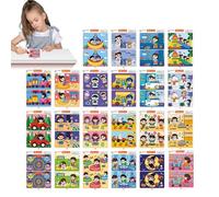 Erasable Matching Game - Find The Difference Educational Toy | Concentration Training Board Cards for Kids Boys Girls 21x14.8cm
