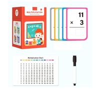 Erasable Math Addition, Subtraction, Multiplication & Division Flash Cards - For Ages Paper, 3+ Coated Learnin - Progressive