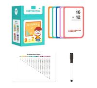 Erasable Math Addition, Subtraction, Multiplication & Division Flash Cards - Learnin Coated Progressive 3+ Paper, For Ages