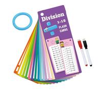 Erasable Math Flashcards for Kids, Addition Subtraction Multiplication Division Learning Cards Erasable Writable Mathematical Operations Exercise Flashcards Kid Early Learning Study Card