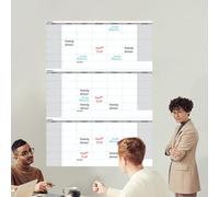Erasable Mural Agenda - Giant Planner Not Dated for 3 Months | Reusable Whiteboard 90 Days | Desk Organizer Home Class Kitchen, Includes Markers and Mounting Tape