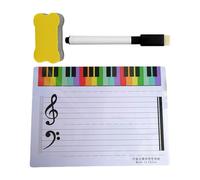 Erasable Music Notation Practice Board Compacts Size PVC Materials Writable Music Teaching Aid for Teachers Students Writable Five Line Staff Board