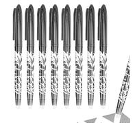 Erasable Pens Black, 0.5mm Rub Out Pens Ink Eraser Pen with Rubber on the End, Friction Pen Erasable Gel Ink Pens, Smooth Writing School Stationery for Adult Bullet Journal Note Taking Calendar