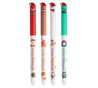 Erasable Pens for Kids - 4 Piece Holiday Note Taking Set | Christmas Theme | Writing Instrument Collection with Reusable Ink, Smooth Signature Pen Kit for Kids