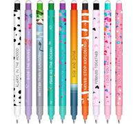 Erasable Pens with Thermosensitive Erase Ink, 2-in-1 Soft Silicone Case -Kawaii Table Pen Holder, Erasable Gel Pens with Rubbers on the End, Silicone, Pen Bag, Colouring Pencils Marker, H 18.5 cm