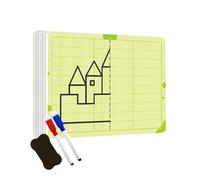 Erasable Symmetry Board for Educational Drawing Toys Set Concentration and Creativity Training Activity Reusable Block for Boys Girls