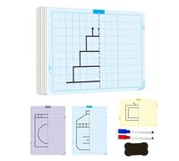 Erasable Symmetry Card - Grid Drawing Kit 14 X 10 Cm, Artistic Activity Cognitive Development Set with Thick Reusable Board | Drawing Board for