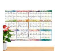 Erasable Wall Calendar 2026 - Visual Planning, Graphic Horizontal Design, Poster 48" x 32", Laminated Paper Organizer Sheet | for Team Office Manager Project