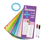 Erasable Writable Mathematical Operations Exercise Flashcards Kid Early Learning Study Card for Students Preschooler Multiplication Division Cards