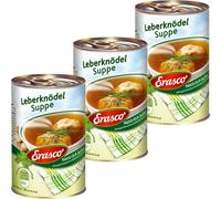 Erasco Liver Dumpling Soup Typically Bavarian Spicy Seasoning 395ml 3-Pack