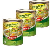 Erasco Pea Stew Hubertus with Carrots and Smoked Bacon 800g 3 Pack