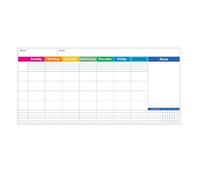 Erase Calendar In: 17" x 35" Reusable Whiteboard, Large Monthly Weekly Planner, Erasable Adhesive Wall Organizer, Office Schedule Table For Home,