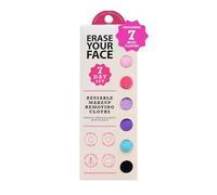 ERASE YOUR FACE Makeup Remover Cloths - Reusable Microfiber Face Towels to Cleanse & Remove Makeup - Water Activated, Dual-Sided Design for Easy Use (7 Count)