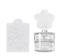 Eraseable Silicone Stamper Set Floral Heart Stencil Scraper & Application Pad for Art French Manicure Stamp Tool