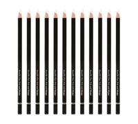 Eraser Pencil - 18cm Highlight Rubber | Precision Pencils for Artists 12 Pieces Wooden Sketсh Drawing Supplies for Sketching Charcoal Revise Erasing Details 200g Weight Home Office Study Work