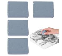 Eraser Set, Pencil Rubbers Erasers for Kids/Adults/Artists, White Plastic Rubbers, Classic Durable Latex Free Plastic Rubber, for Art/Sketching/School, Office, Party Prizes, Student Supplies (Grey)