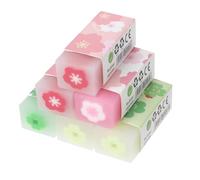 Erasers 6Pcs Rubber Eraser Cute Cartoon Plastic Pencil Erasers for School Office Kids Adults Plastic Rubber