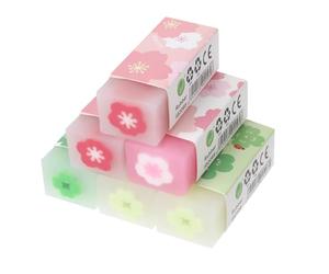 Erasers 6Pcs Rubber Eraser Cute Cartoon Plastic Pencil Erasers for School Office Kids Adults Plastic Rubber