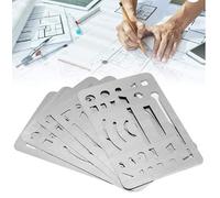 Erasing Shield, Stainless Steel, 27 Holes, for Drawing Drafting Engineering Building Construction, Art Student Tool