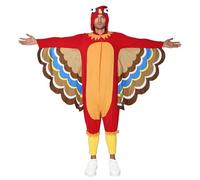 EraSpooky Adult Fleece Turkey Costume Thanksgiving Day Animals Onesie Outfits for Men Women Size M
