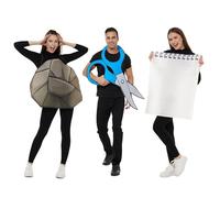 EraSpooky Adult Rock Paper Scissors Costume, Family Halloween Outfits for 3 People, Funny Trio Group Costumes for Men Women
