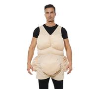 EraSpooky Adult Unisex Fat Suit Funny The Old Chubby Halloween Costume Accessories