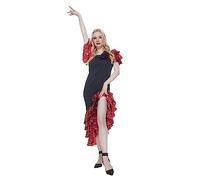EraSpooky Adult Women's Flamenco Senorita Costume Spanish Halloween Party Fancy Dress M