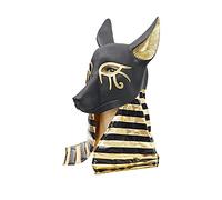 EraSpooky Anu dult Mask Latex Egypt The Jackal God Costume