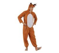 EraSpooky Christmas Reindeer Adult Costume Elf Fancy Dress Unisex Deer Animal Onesie Party Jumpsuit L