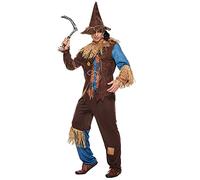 EraSpooky Evil Scarecrow Costume Adult Men Straw Wizard Kit Halloween Party Role Play Fancy Dress Size L