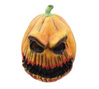 EraSpooky Scary Pumpkin Mask for Adults Latex Jack-O'-Lantern Full Head Mask Realistic Evil Pumpkin Monster Mask for Halloween Costume