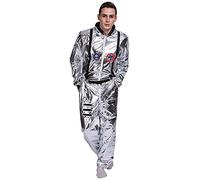 EraSpooky Spaceman Astronaut Men's Space Uniform Costume (X-Large) Silver