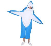 EraSpooky Unisex Shark Costume Onesies Animal Suit Mascot Fancy Dress Halloween Party Funny Outfit for Adult Men Women