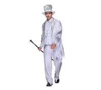 EraSpooky Victorian Ghost Men's Costume White Halloween Dress