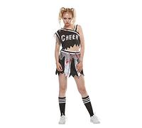 EraSpooky Zombie Cheerleader Costume Women Halloween Bloody Dress L