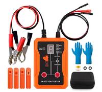 Erato Car Fuel Injector Tester with DIY Cleaning Tool 8 Pulse Modes 4 Adapters 4-Wire Double Channel Fuel Injector Pulse Tester Kit Universal Car Cleaning Tools