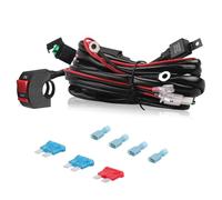 Erato Motorcycle LED Light Wiring Harness Kit with 12V 40A Relay Kit with 2 Light Connectors 30A In-line Fuse for Light Bar Driving Lights Fog Lights Auxiliary Work Lights