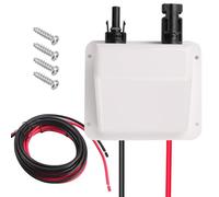 Erato Solar Double Cable Grommet Entry Gland with 10ft 10AWG Copper Solar Extension Cable Entry Housing Junction Box ABS UV Resistant Weatherproof for Solar Panels Motorhomes Boats RV Caravans Marine