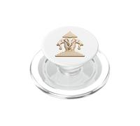 Erawan Laos Three Head Elephant white and gold PopSockets PopGrip for MagSafe