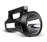 ERAY Rechargeable Torches LED Super Bright, 10800mAh Portable Spotlight Searchlight with Side Floodlight/USB Output/Shoulder Strap, Waterproof Flashlight Lantern for Camping Hiking Emergency