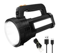 ERAY Rechargeable Torches LED Super Bright, 9600mAh Portable Searchlight 10000 Lumen Hand Torch Light with USB Cable/Shoulder Strap, Flashlight Spotlight Long Range for Outdoor Camping Hiking