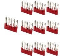 ERAYCO 10Pcs FBS 5-5 Plug-in Bridge, Center Contact Press-Fit Jumper for PT2.5 ST2.5 DIN Rail Terminal Blocks, Insulated Copper Connecting Accessories (5 Pole, Pack of 10)
