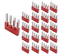 ERAYCO 20Pcs FBS 4-5 Plug-in Bridge, Center Contact Press-Fit Jumper for PT2.5 ST2.5 DIN Rail Terminal Blocks, Insulated Copper Connecting Accessories (4 Pole, Pack of 20)