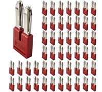 ERAYCO 50Pcs FBS 2-5 Plug-in Bridge, Center Contact Press-Fit Jumper for PT2.5 ST2.5 DIN Rail Terminal Blocks, Insulated Copper Connecting Accessories (2 Pole, Pack of 50)