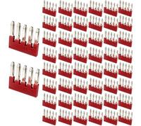ERAYCO 50Pcs FBS 5-5 Plug-in Bridge, Center Contact Press-Fit Jumper for PT2.5 ST2.5 DIN Rail Terminal Blocks, Insulated Copper Connecting Accessories (5 Pole, Pack of 50)