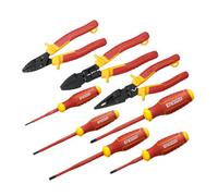 Erbauer 8 Piece Vde Screwdriver & Chrome Vanadium Steel Pliers Set E_Scs3 Ergonomic Soft-Grip Grip